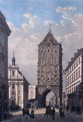 View of the Powder Tower from the West, engraved by V. Merklas, 1835